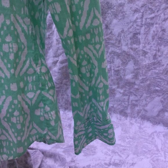 J. CREW Perfect Fit Green Print Button Down XXS - Picture 8 of 8